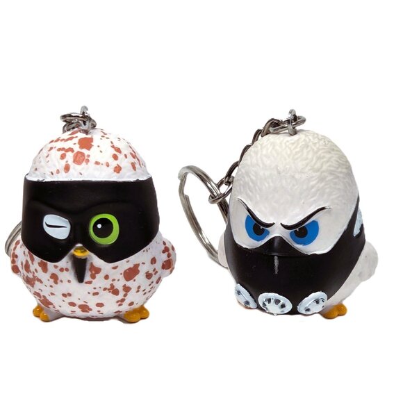 Coop Squad Keychain Lot x4 Tiki Chick Gas Mask Roman Helmet Chicken Bird - Picture 3 of 6